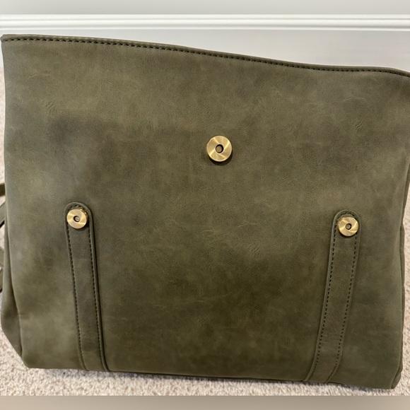 Street Level Maxi Convertible Olive Green Backpack Purse main image 7